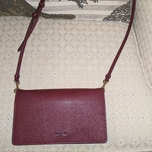 Coach purse, Saffiano leather with gold tone HW